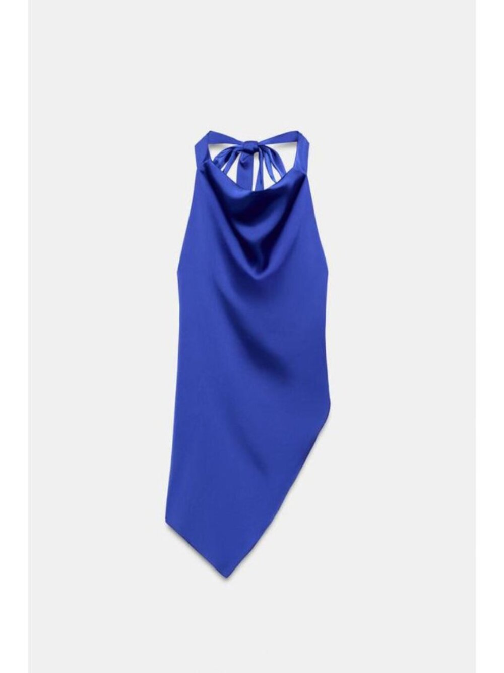 ZARA ASYMMETRIC SATIN HALTER TOP 2748/332/446